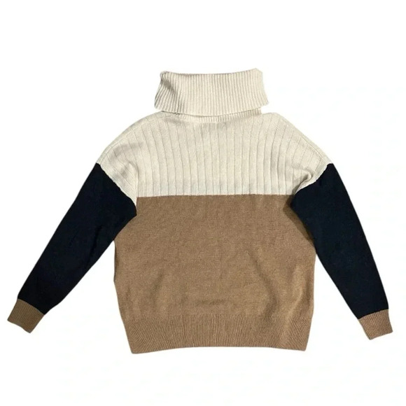 Madewell Hickory Turtleneck Sweater Colourblock, Wool Blend, Women’s Size XS - Picture 4 of 6